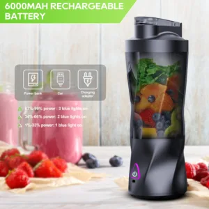 Electric Portable Juicer Fresh Fruit Mixer 700ML Multifunctional USB Rechargeable Shakes Smoothie Blender Outdoor Mixing Cup — image 12