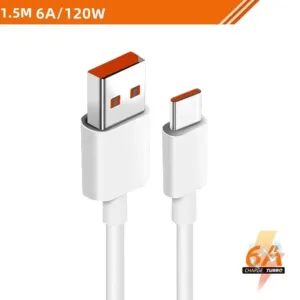 Original Xiaomi 6A 120W USB C-type ultra fast charging cable Xiaomi Mi 13 12 Pro Realme POCO 12 Turbo fast charging data cable — image 8