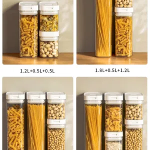 Pasta Storage Box Transparent Plastic Grain Seal Tank Spaghetti Storage Container Moisture-Proof Snack Jar Kitchen Food Tank — image 20