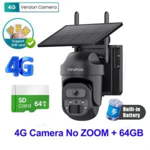 SHIWOJIA 15X ZOOM Solar Camera 4G 12MP Three Lens 360° View 5W Solar Panel Security Outdoor PTZ IP Camera 7800mAh Battery UBOX — image 8