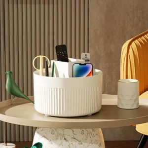 360 ° Table Top Rotary Makeup Brush Storage Container Cosmetics Shelf Dresser Eye Shadow Brush Lipstick Pen Holder — image 4