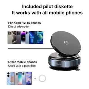 2026 New Vacuum Magnetic Phone Holder for Car - Suction Cup Phone Mount for MagSafe, 360° Rotatable Portable Strong Magnet Stand — image 16