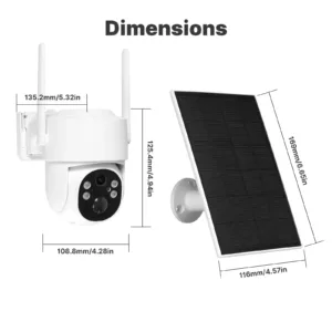 MOES Tuya 4G/WIFI 4MP Surveillance Smart Security Camera Solar Charging IP65 Waterproof Human Tracking Full Color Night Vision — image 6