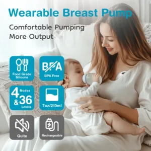 Wearable Breast Pump Hands Free Electric Breast Pumps Comfort Milk Collector Lightweight with LED Display 4 Modes & 36 Levels — image 4