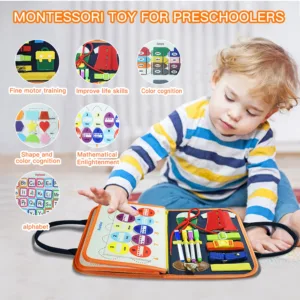 Montessori Busy Board for Ages 3-6 - Sensory Educational Toy for Early Learning & Fine Motor Skills Development — image 2