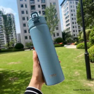 Tyeso 600/750ML Stainless Steel Vacuum Flask With Straw Car Thermal Cup Sports Water Bottle Travel Insulated Cup Thermal Mug — image 21