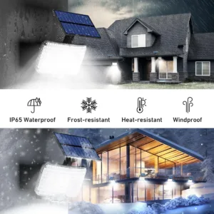 Solar Lights Outdoor 234LED 3 Modes Motion Sensor Flood Lights with Remote IP65 Waterproof Security Solar Lights for Outside — image 18
