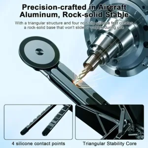 Foldale Magnetic Phone Holder Multi Form Adjustable Desktop Tablet Stand for iPhone 17~12 Tripod Handheld Mount Laptop Bracket — image 12