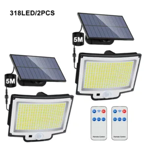 348LED Solar Lamp Outdoor Security Light with Motion Sensor Waterproof 126/328LED Powerful Spotlight Solar for Garden Garage — image 9