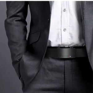 Men's Leather Belts Fashion Automatic Buckle Cowskin Male Belts Luxury Designer Black belt 105-160cm Plus Size Jeans Belt — image 4