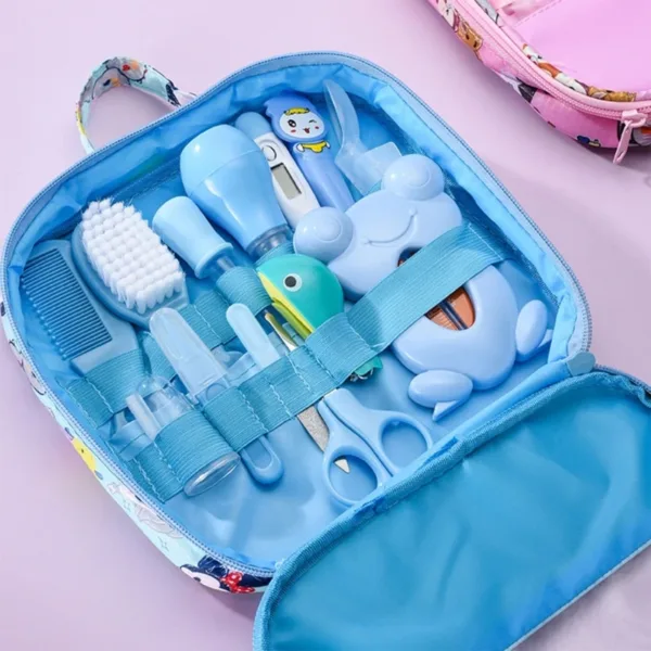 8/13Pcs/set Newborn Baby Care Kit Kid Toiletries Baby Kids Nail Hair Health Care Thermometer Grooming Brush Kit Clipper Scissor