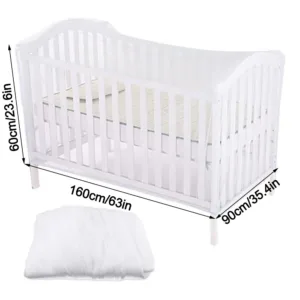Mosquito Crib Mosquito Net Washable Foldable Baby Cot Cover Breathable Full-face Stroller Safety Tent for Holidays Travel Summer — image 8