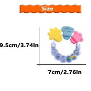 Baby Fruit Style Soft Rubber Rattle Teether Toy Newborn Chews Food Grade Silicone Teethers Infant Training Bed Toy Chew Toys Kid — image 6