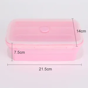 Collapsible Food Storage Containers Foldable Silicone Lunch Containers with Lids, Rectangle Collapsible Bowls Round Food Bowls — image 18