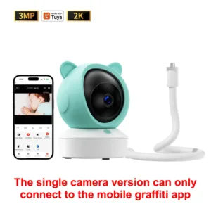DANMINI 5 "tuya baby monitor 2K high definition WiFi remote mobile APP control up, down, left and right rotation gimbal camera — image 8