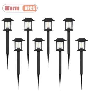 Outdoor Solar LED Ground Stake Light Lawn Lamp for Garden Villa Courtyard Park Landscape Yard Atmosphere Lighting — image 9