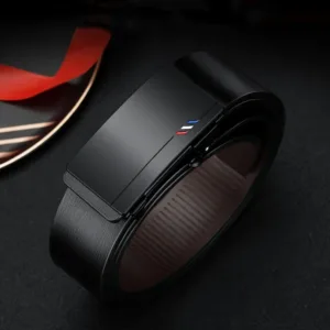 Men's Leather Belts Fashion Automatic Buckle Cowskin Male Belts Luxury Designer Black belt 105-160cm Plus Size Jeans Belt — image 3