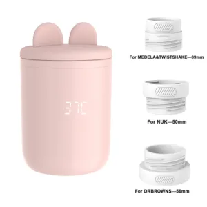 BornBL N1S Portable Baby Bottle Warmer, Fast Heating Travel Milk Warmer, 8800mAh Breastmilk Warmer On The Go with 3 Adapters — image 6