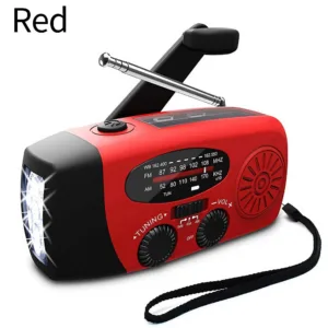 Multifunctional Portable Radio Hand Crank Solar Power FM AM WB NOAA Weather Radio Emergency LED Flashlight Flashlight Power Bank — image 9