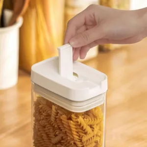 Pasta Storage Box Transparent Plastic Grain Seal Tank Spaghetti Storage Container Moisture-Proof Snack Jar Kitchen Food Tank — image 13