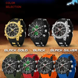 SANDA New 6162 Fashionable Men's Electronic Watch Sports Fashion Multifunctional Waterproof LED Men's Electronic Watch 2025 — image 6