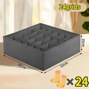 4pcs/1set Underwear Storage Box Foldable Non-woven Storage Box Six-piece Set Underwear Bra Socks Drawer Storage Finishing Box — image 8
