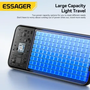 Essager Portable Power Bank 20000mAh with Two Built-in Cables External Battery PD 22.5W Fast Charging For iPhone 17 16 15 Xiaomi — image 4