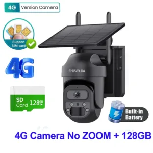 SHIWOJIA 15X ZOOM Solar Camera 4G 12MP Three Lens 360° View 5W Solar Panel Security Outdoor PTZ IP Camera 7800mAh Battery UBOX — image 7