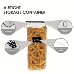 24Pcs Food Storage Containers 12 Boxes 12 Lids Airtight Pantry Organizer Kitchen Accessories Gadgets Tools Home Flour Sugar — image 3