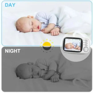 New 3.5'' Video Baby Monitor Night Vision Security Cam 2.4G Mother Kid 2 Way Audio Talk Video Surveillance Cam With Temperature — image 2