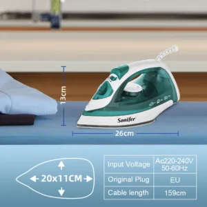 Electric Iron Portable Mini Garment Steamer Steam Iron For Clothing Iron Adjustable Ceramic Soleplate Iron For Ironing Sonifer — image 5