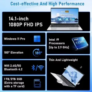New Arrival 14.1” Gaming i9 Laptop Windows 11 Intel Core i9-10980hk 16GB RAM 1/2TB M.2 SSD Laptops 4K HD Gaming Notebook PC — image 4