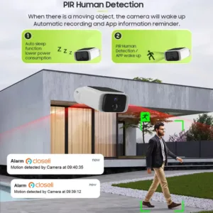 2K Solar Security Camera Wireless Outdoor 2.4/5G WiFi Cameras for Home with Fix Solar Panel Two-Way Talk Waterproof Surveillance — image 4