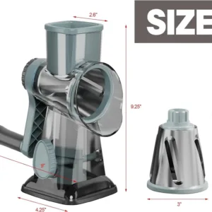 LMETJMA 3 in 1 Rotary Cheese Grater Versatile Manual Vegetable Slicer Peanut Nuts Grinder Cheese Vegetable Shredder Clear JT242 — image 17