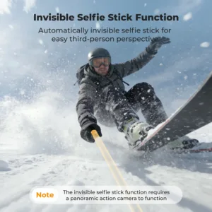 K&F CONCEPT Foldable Selfie Stick for Insta360 X5 X4 X3 DJI Osmo 360 92.5cm/36.4inch Aluminum Alloy Extension Rod Invisible Pole — image 6