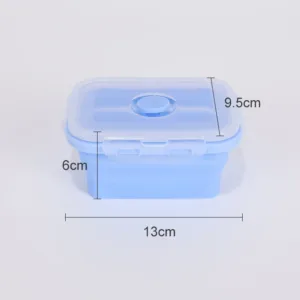 Collapsible Food Storage Containers Foldable Silicone Lunch Containers with Lids, Rectangle Collapsible Bowls Round Food Bowls — image 28