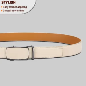 Men Leather Belt Automatic Buckle High Quality Male Leather Strap Luxury Jeans for Men Men Accessori — image 4