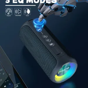 Ortizan X8 Pro Bluetooth Speaker Portable with 40W Stereo Sound,Rich Bass,IPX7 Waterproof, 30H Playtime, Mixed Color Lights,3 EQ — image 4