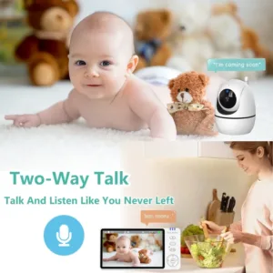 5 Inch Video Baby Monitor With Camera PTZ Zoom Babyphone Cam Security Protection Surveillance Cameras Temperature Sensor Lullaby — image 4
