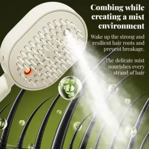 Multifunctional Massage Comb,Electric Spray Air Cushion Scalp Massager Comb Self Cleaning Steam Essential Oil Brush — image 3