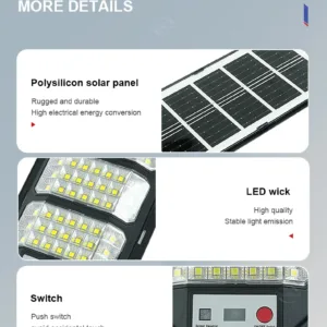99000000LM 60000W Solar LED Outdoor Lighting Motion Sensor Super Bright Wall Lamp Waterproof Solar Light For Garden Street Patio — image 16
