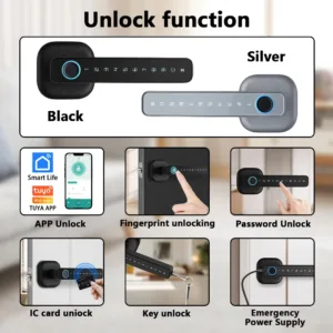 CDOK 2025 New M6 Tuya Bluetooth smart lock, door lock, fingerprint lock, password lock, multiple unlocking methods — image 2