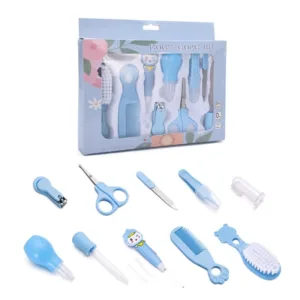 8/13Pcs/set Newborn Baby Care Kit Kid Toiletries Baby Kids Nail Hair Health Care Thermometer Grooming Brush Kit Clipper Scissor — image 7