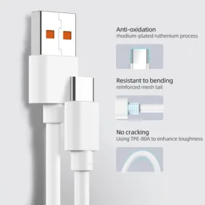 Original Xiaomi 6A 120W USB C-type ultra fast charging cable Xiaomi Mi 13 12 Pro Realme POCO 12 Turbo fast charging data cable — image 6