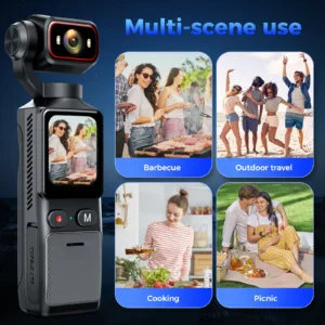 NCZOBOE 4K Touch Screen Portable MINI Vlog Camera Pocket Sports Camera with Gimbal Handheld Stabilizer Body Camera — image 4