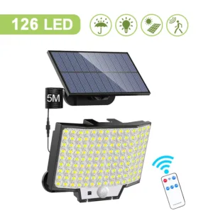 348LED Solar Lamp Outdoor Security Light with Motion Sensor Waterproof 126/328LED Powerful Spotlight Solar for Garden Garage — image 6