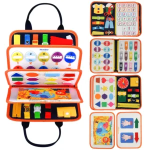 Montessori Busy Board for Ages 3-6 - Sensory Educational Toy for Early Learning & Fine Motor Skills Development