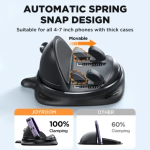 Joyroom Universal Dashboard Car Phone Holder Upgraded Reusable Silicone Phone Mount for Car Dash Anti-Slip Pad Mat Phone Holder — image 5