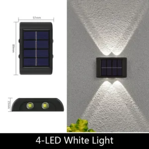 Solar LED Light, Outdoor Waterproof Wall Lamp, Dusk to Dawn Fence Lighting for Garden Courtyard Porch Walkway Camping Decor — image 14