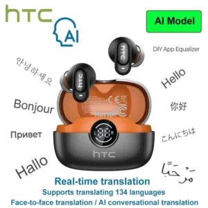 HTC NE79 Real Time Translation Bluetooth Earbuds Noise Reduction HD Call HiFi Music Headphones Mic For Cross-country Travelers — image 8